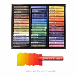 Mungyo Gallery Soft Oil Pastels Set of 48 incl Blending Stumps and Sandpaper Set  Pastel Holder