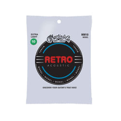 Martin Retro Acoustic Guitar Strings  MM10 Extra-Light-Gauge Monel  Nickel (6 str)