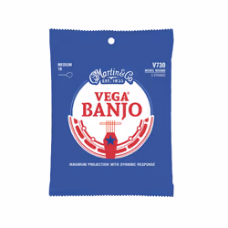 Martin Guitar Vega Banjo Strings V730  Medium-Gauge Nickel-Wound Banjo