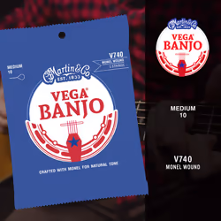 Martin Vega Banjo 5-Strings  Medium Gauge (V740)