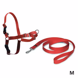 PetSafe Easy Walk Harness & 1.8 Metre Lead for Medium Dogs Non-Pull Collar - Red