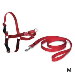 PetSafe Easy Walk Harness & 1.8 Metre Lead for Medium Dogs Non-Pull Collar - Red