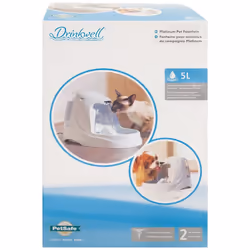 PetSafe Drinkwell Platinum Pet Fountain - Automatic Drinking Fountain for Cats and Dogs, Filtered Water, 5 Litre