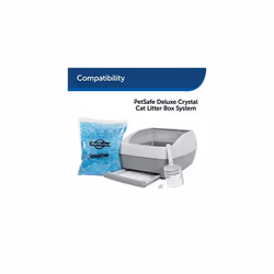 PetSafe Scoopfree Premium Blue Non Clumping Crystal Cat Litter, Reusable Tray Litter, Odour Control, Low -Tracking, 99 percent Dust - Free, 2 - Pack