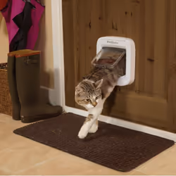 PetSafe Microchip Cat Flap White Easy Program Kitten Gate Door PPA19-16145
