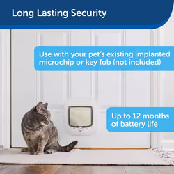 PetSafe Microchip Cat Flap White Easy Program Kitten Gate Door PPA19-16145 - Additional view 4