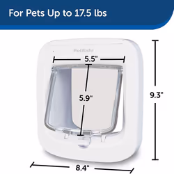 PetSafe Microchip Cat Flap White Easy Program Kitten Gate Door PPA19-16145 - Additional view 5