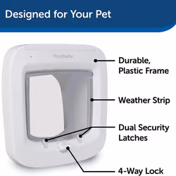 PetSafe Microchip Cat Flap White Easy Program Kitten Gate Door PPA19-16145 - Additional view 6