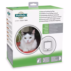 Petsafe Manual 4 Way Locking Cat Flap White
