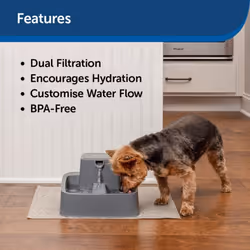 PetSafe Drinkwell Pet Fountain, Suitable for Small Dog and Cat Households, Easy-to-clean Design, Filter Included, 1.8 Litres