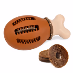 PetSafe Busy Buddy Chompin' Chicken Dog Toys - Treat Ring Holding Chew Toy - BPA Free Rubber - Chicken Scented - Interactive ...
