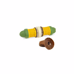 Treat Ring Holding Chew Toy, Corn - BPA-free Rubber - Butter Scented - Interactive Pet Puzzle for Boredom or Separation Anxie ...