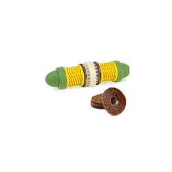 Treat Ring Holding Chew Toy, Corn - BPA-free Rubber - Butter Scented - Interactive Pet Puzzle for Boredom or Separation Anxiety - Small to Large Dogs
