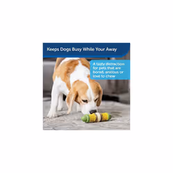 Treat Ring Holding Chew Toy, Corn - BPA-free Rubber - Butter Scented - Interactive Pet Puzzle for Boredom or Separation Anxiety - Small to Large Dogs