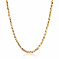 Amazon Essentials Yellow gold Plated Sterling Silver Diamond cut Rope chain Necklace 18