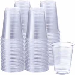 Plastic House Clear Plastic Cups Bulk - 7 oz. (Pack of 100) - Disposable Plastic Drinkware Perfect Clear Drinking Cup for Co ...