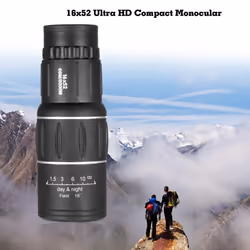 Lixada 16x52 High Powered Dual Focus Portable Monocular Telescope Outdoor Handheld Ultra Monocular Scope for Hunting Camping Birdwatching
