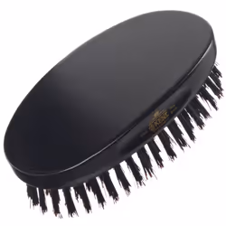 Kent MN11 Finest Men's Hair Brush and Facial Brush for Beard Care - 100% Natural Black Boar Bristle Brush for Mens Grooming ...
