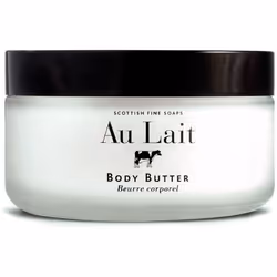 Scottish Fine Soaps Au Lait Body Butter 7 Oz In glass Jar From Scotland