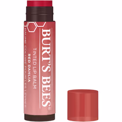 Burts Bees 100% Natural Tinted Lip Balm Red Dahlia with Shea Butter & Botanical Waxes 1 Tube