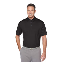 Callaway Men's Basics Short Sleeve Birdseye Polo Shirt  Black  4X-Large