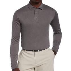 Callaway Mens Swing Tech Essential Long Sleeve Golf Polo Shirt  Quiet Shade Heather  3X Large Tall