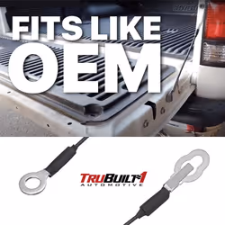 TRUBUILT1 AUTOMOTIVE Tailgate Support Cables Set Replacement for 2004-2006 Toyota Tundra Pickup Truck  Heavy Duty OEM Quality  Pair Fits Left and Righ