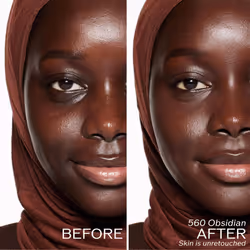 Shiseido RevitalEssence Skin Glow Foundation SPF 30  560 Obsidian - Buildable  Medium Coverage - 24-HR Hydration & 12-HR Wear - Transfer  Crease & Fad