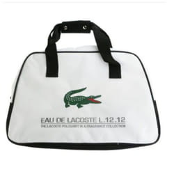 Lacoste Men's White Gym/ Travel/ Weekender Bag