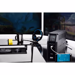 APC Back-UPS Pro, 1600VA/960W, Tower, 230V, 8x IEC C13 outlets, Sine Wave, AVR, USB Type A + C ports, LCD, User Replaceable Battery - Additional view 7