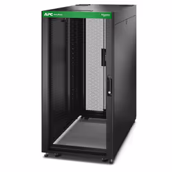 APC Easy Rack, 24U, Black, With Roof, Castors, Feet, 4 Brackets, and Side Panels, No Bottom, 1198H x 600W x 1200D mm, Freesta ...