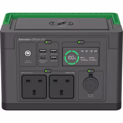 APC SE OffGrid Portable Power Station 330 - Li-Ion battery, LCD, 2x UK socket, 3x USB-A, 1x USB-C, 1x 12V, wireless charger - Additional view 2