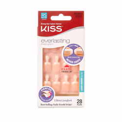 Everlasting Real Short Length French Nails, Pearl White Tip