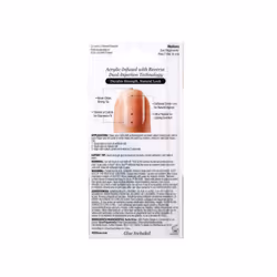 Salon Acrylic French Nude Collection, Graceful, Medium Length Nude Fake Nails, Includes 28 False Nails, Nail Glue, Nail File, and Manicure Stick