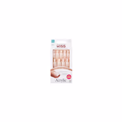 Salon Acrylic Natural Collection, Brief Encounter, Real Short Length Square Fake Nails Includes 28 False Nails, Nail Glue, Na ...