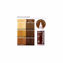 Kiss Tintation Semi Permanent Hair Colour With Argan Oil, Aloe Vera - Honey Brown T871