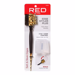 Red by Kiss Professional 3 IN 1 Edge Brush. Comb. Rat-tail Brush with