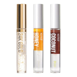 3 PACK Lip Oil Gloss Hydrating NonSticky Lip Oil 100 Natural Oil Clear Lip Gloss Lightweight Lip Moisturizer Gold  Honey  Coconut