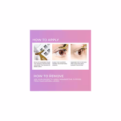 imPRESS Press-On Falsies Eyelash Clusters Kit, Spiky, Black, No Glue Needed, Fuss Free, Invisible Band, Natural, 24