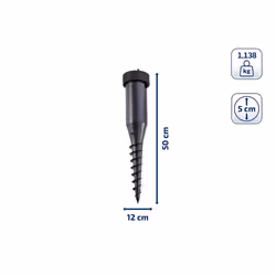 Centring Ground Screw Socket for Rotary Clothes Lines, 45 mm and 50 mm Aperture, for Easy Installation of Rotary Clothes Line, Ground Socket