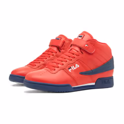 Fila Men's f-13v lea/syn Fashion Sneaker  Red Navy/White  9 M US