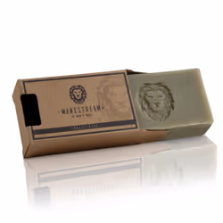 MAN & MANE Manestream Long Lasting  Mild Scented Geranium French Clay Bar with Coconut  Olive  Palm Oils  Natural Handmade Soap