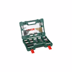 Bosch 91pc. V-Line Titanium Drill and Screwdriver Bit Set (for Wood, Masonary and Metal, Including Ratchet Screwdriver and Ma ...