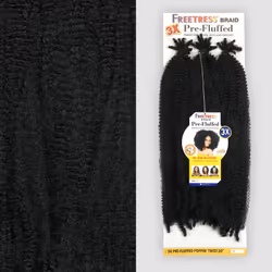 FreeTress Crochet Braids 3X Pre-Fluffed Poppin Twist 20"""" (3-PACK  4)