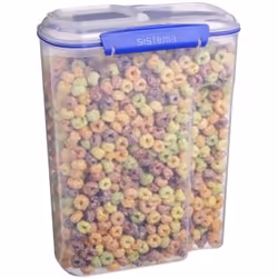 Sistema Cereal Storage Container with Clip, Blue, 4.2 Litre