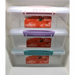 Sistema 1700 Klip It Collection Rectangle Food Storage Container, 2 Liter/67.6 Ounce