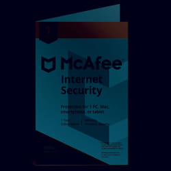 McAfee Internet Security Antivirus Protection 2023 - 1 Device - 1 Year