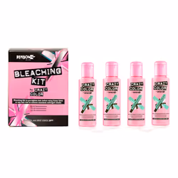 Crazy Color Hair Dye 100ml - Peppermint x4 and Bleaching Kit
