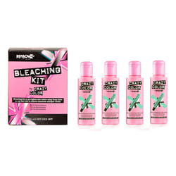 Crazy Color Hair Dye 100ml - Peppermint x4 and Bleaching Kit
