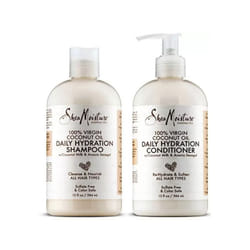 Shea Moisture 100% Virgin Coconut Oil Daily Hydration Shampoo 384ml and Conditioner 384ml